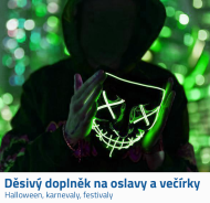 Děsivá LED světelná maska