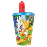 Kelímek plastový s brčkem 430ml - Sonic