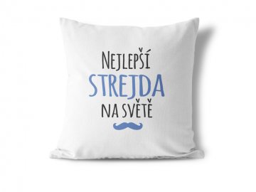 Polštářek bílý Nejlepší strejda na světě pure