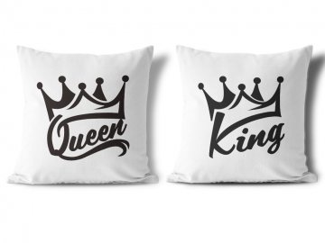 Polštářky KING & QUEEN Black Wildlove (cena za oba kusy) | Varianta: 40cm x 40cm (povlaky včetně výp